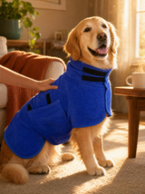 PACKPAWS Dog Bathrobe Towel — Fast-Drying, Adjustable Fit