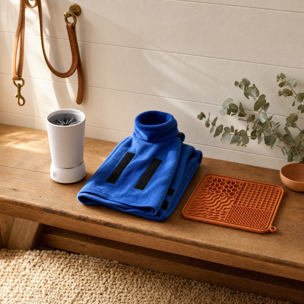 PackPaws Post-Walk Kit — paw washer, drying towel and calming lick mat
